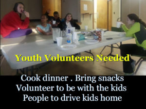 Youth Volunteers Needed