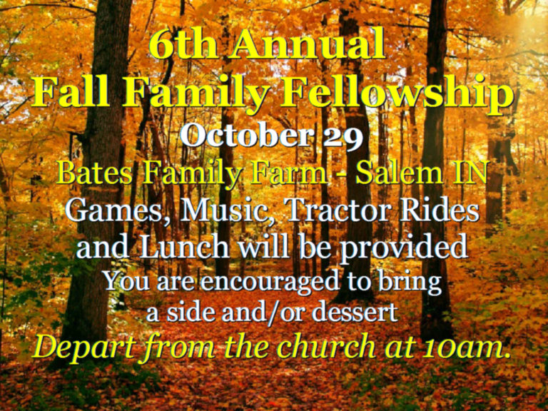 6th Annual Fall Family Fellowship